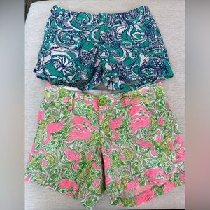 Lot of 2 Lilly Pulitzer Women’s Callahan shorts size 2 EUC